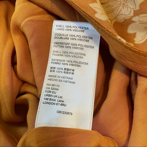 FREE People NWT Aries Mini Dress Golden Combo Gold Floral XS - Picture 6 of 10